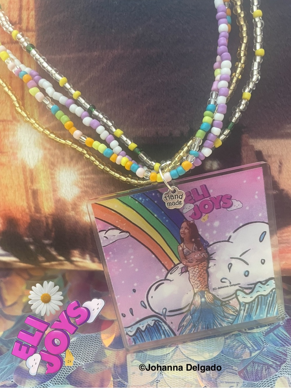 ELIJOYS - Mermaid Princess ©️JD on beaded belt/necklace C